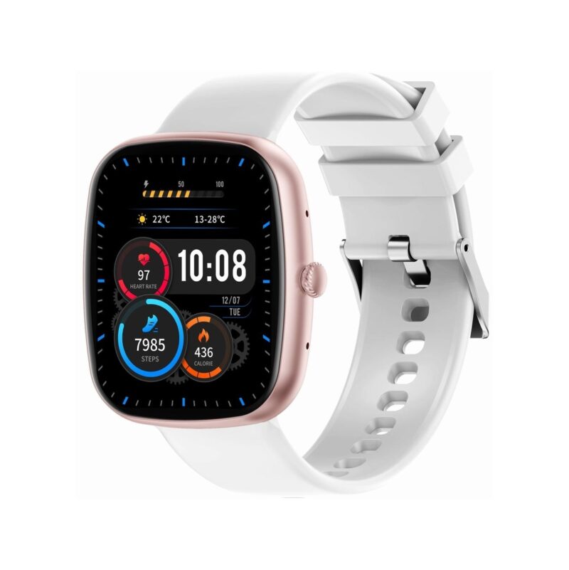 Smartwatch Damski GRAVITY GT18-2 Różowy Pasek Silikonowy + Biały Pasek