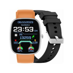 Smartwatch Męski GRAVITY GT18-4 Pomarańczowy Pasek Silikonowy + Czarny Pasek