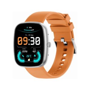 Smartwatch Męski GRAVITY GT18-4 Pomarańczowy Pasek Silikonowy + Czarny Pasek