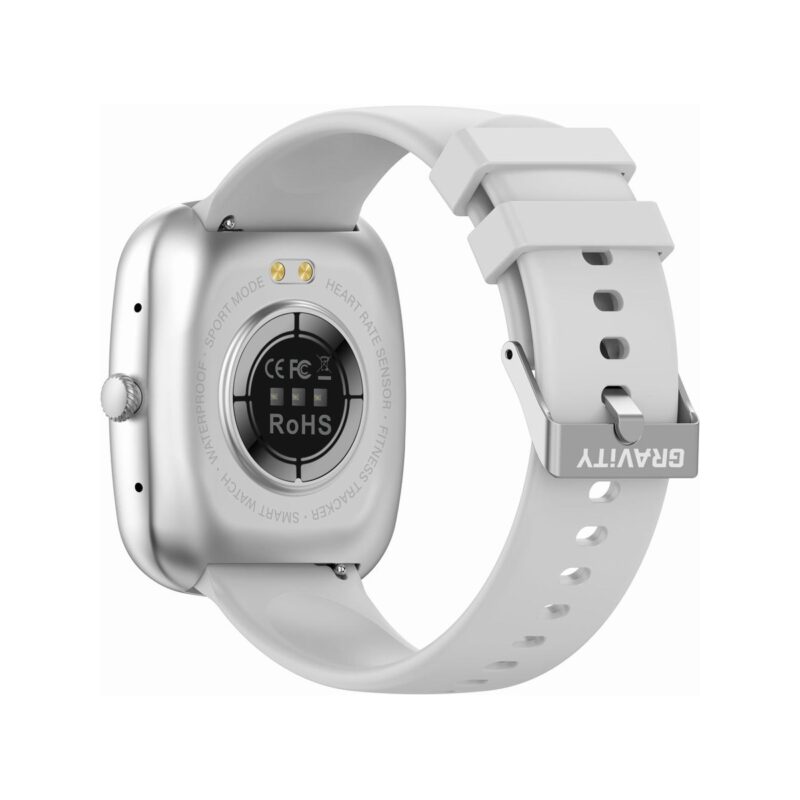 Smartwatch Damski GRAVITY GT18-5 Czarny Pasek Silikonowy + Szary Pasek