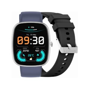 Smartwatch Męski GRAVITY GT18-6 Czarny Pasek Silikonowy + Granatowy Pasek