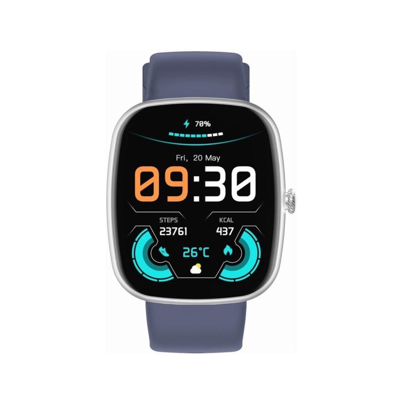 Smartwatch Męski GRAVITY GT18-6 Czarny Pasek Silikonowy + Granatowy Pasek