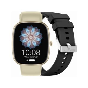 Smartwatch Damski GRAVITY GT18-7 Beżowy Pasek Silikonowy + Czarny Pasek