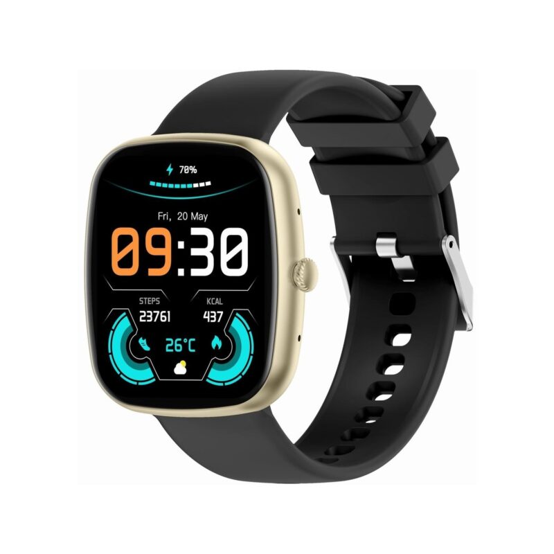 Smartwatch Damski GRAVITY GT18-7 Beżowy Pasek Silikonowy + Czarny Pasek