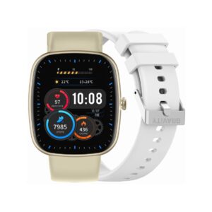 Smartwatch Damski GRAVITY GT18-8 Beżowy Pasek Silikonowy + Biały Pasek