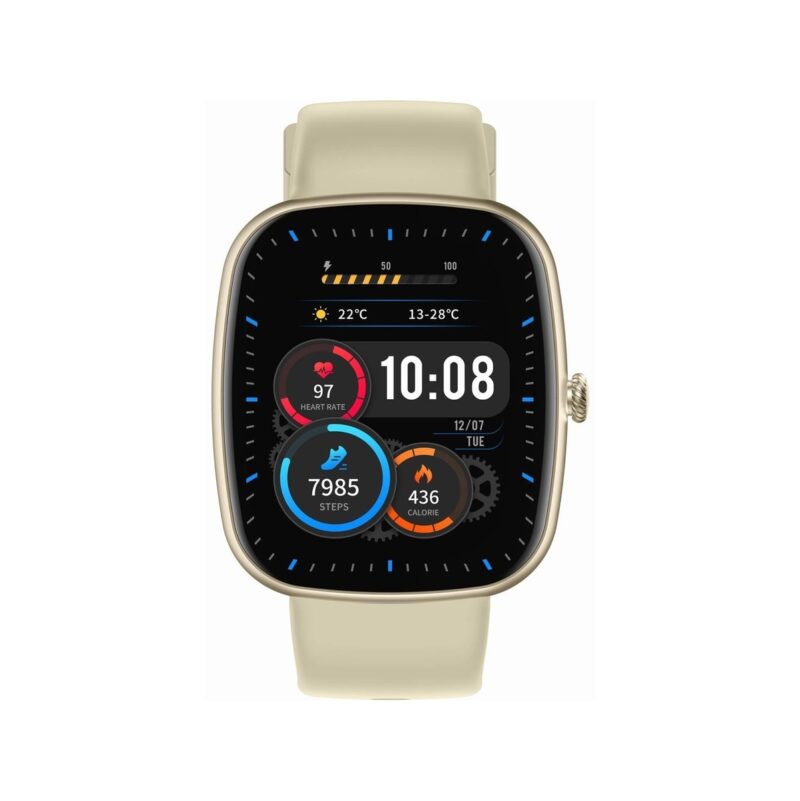 Smartwatch Damski GRAVITY GT18-8 Beżowy Pasek Silikonowy + Biały Pasek