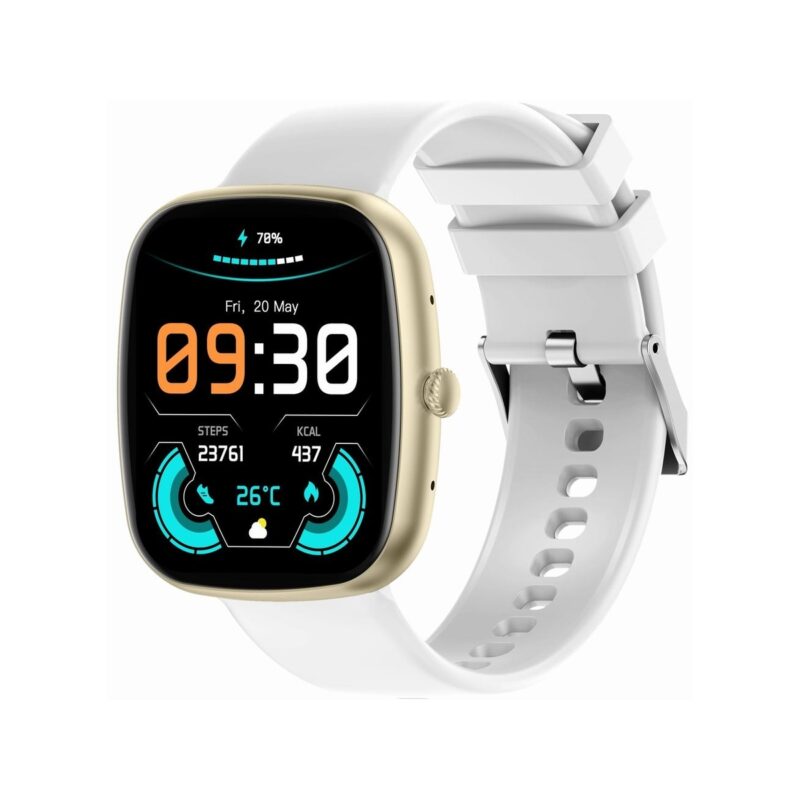 Smartwatch Damski GRAVITY GT18-8 Beżowy Pasek Silikonowy + Biały Pasek