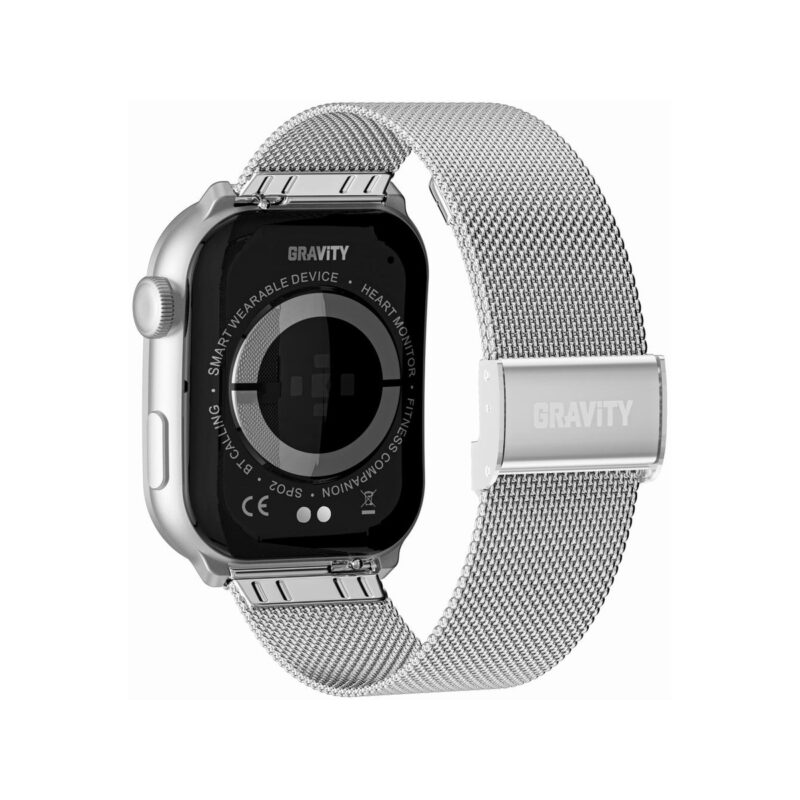 Smartwatch Damski GRAVITY GT28-10 Pasek + Bransoleta Biało Srebrny