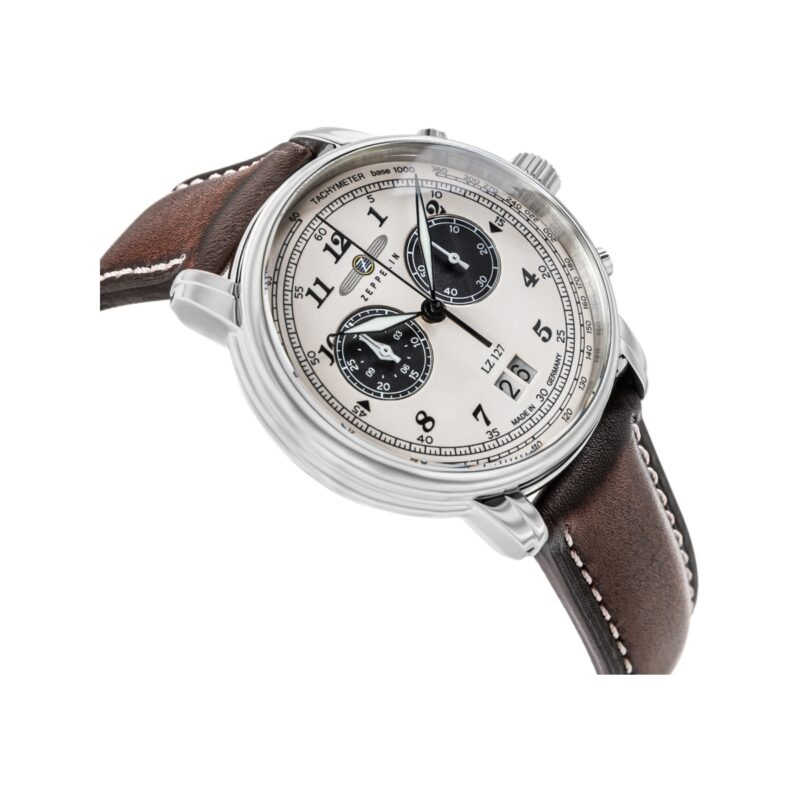 89_68_3_max Zegarek Męski ZEPPELIN Graf Chronograph LZ 127 + BOX