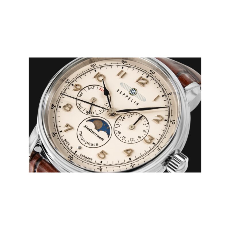 Zegarek Męski ZEPPELIN LZ121 Mediterranee Moonphase 9636-5 + BOX