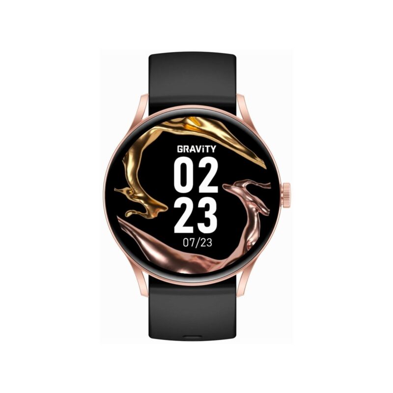 91_26_2_max Smartwatch Gravity Czarno Różowy GT2-2 PRO