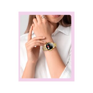 91_28_15_max Smartwatch Gravity Biało Złoty 2 Paski GT25-2 PRO