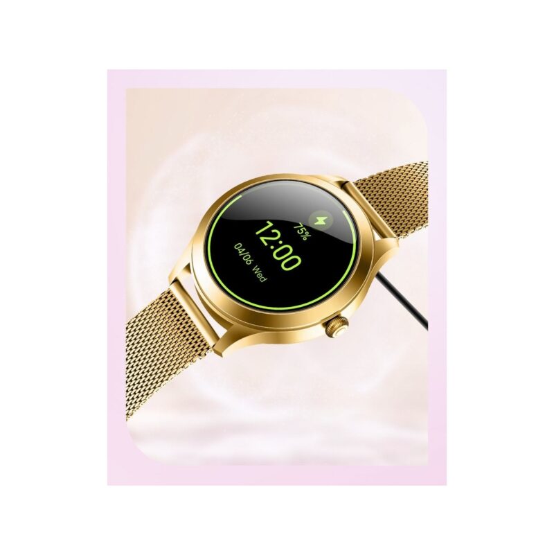 91_28_20_max Smartwatch Gravity Biało Złoty 2 Paski GT25-2 PRO
