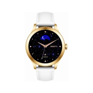 91_28_4_max Smartwatch Gravity Biało Złoty 2 Paski GT25-2 PRO