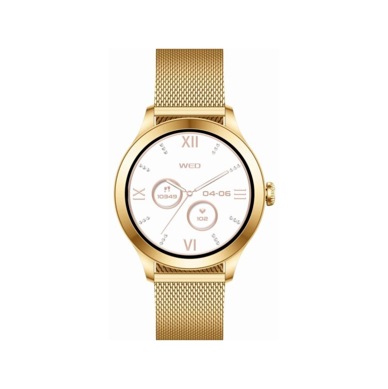 91_28_6_max Smartwatch Gravity Biało Złoty 2 Paski GT25-2 PRO