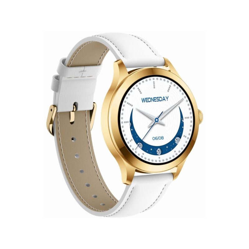 91_28_7_max Smartwatch Gravity Biało Złoty 2 Paski GT25-2 PRO