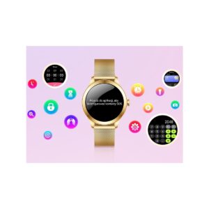 Smartwatch Gravity Różowo Złoty 2 Paski GT25-1 PRO