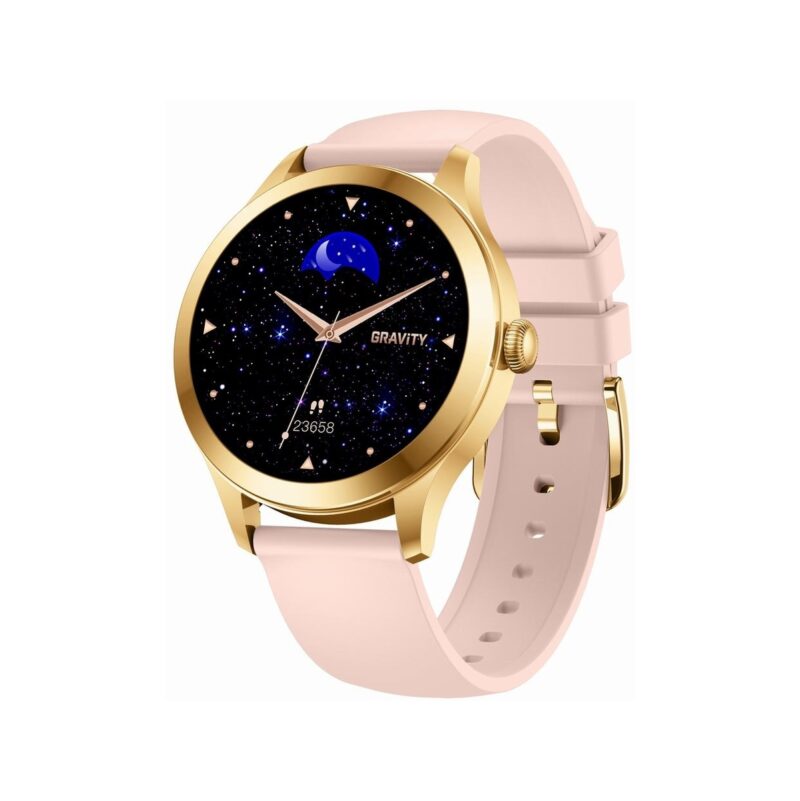 Smartwatch Gravity Różowo Złoty 2 Paski GT25-1 PRO