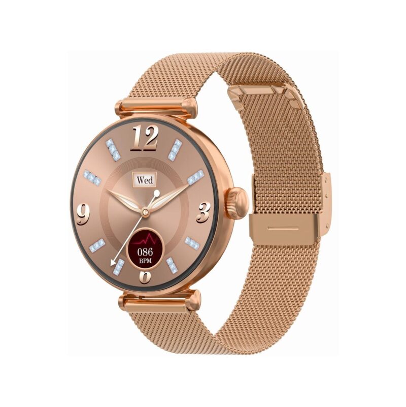 Smartwatch Gravity Różowe Złoto Biały 2 Paski GT26-2
