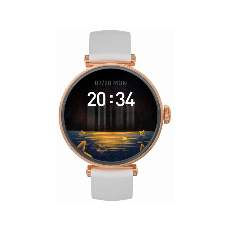 Smartwatch Gravity Różowe Złoto Biały 2 Paski GT26-2