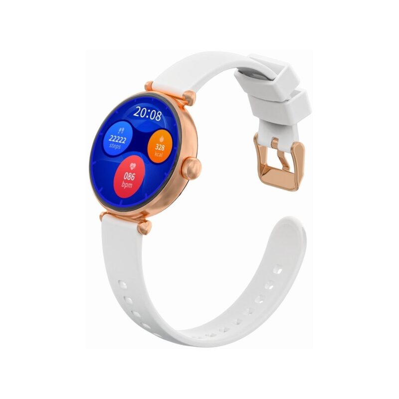 Smartwatch Gravity Różowe Złoto Biały 2 Paski GT26-2