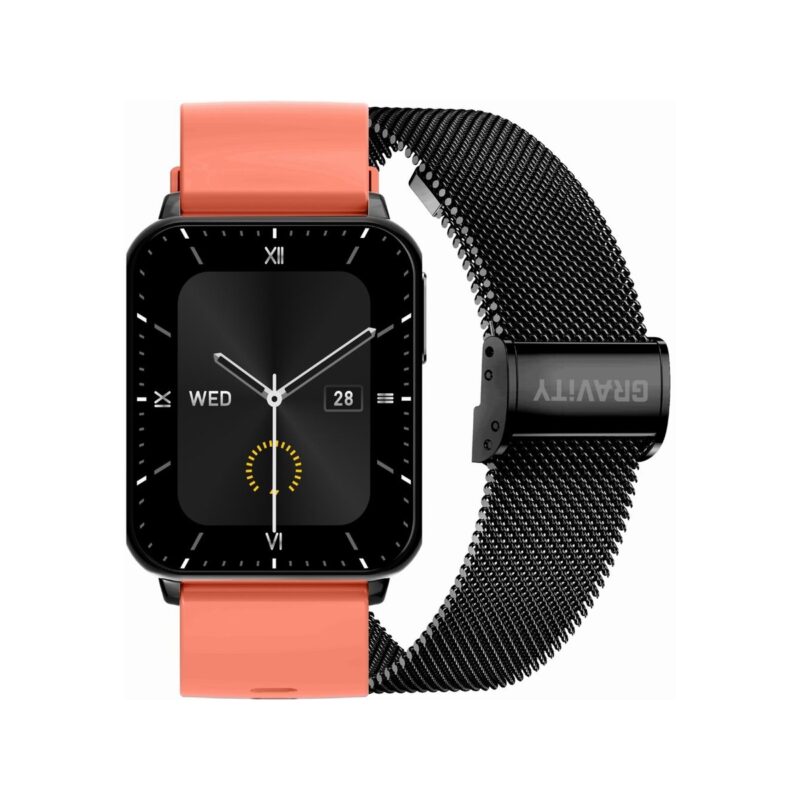 Smartwatch Gravity Czerwono Czarny 2 Paski GT17-10