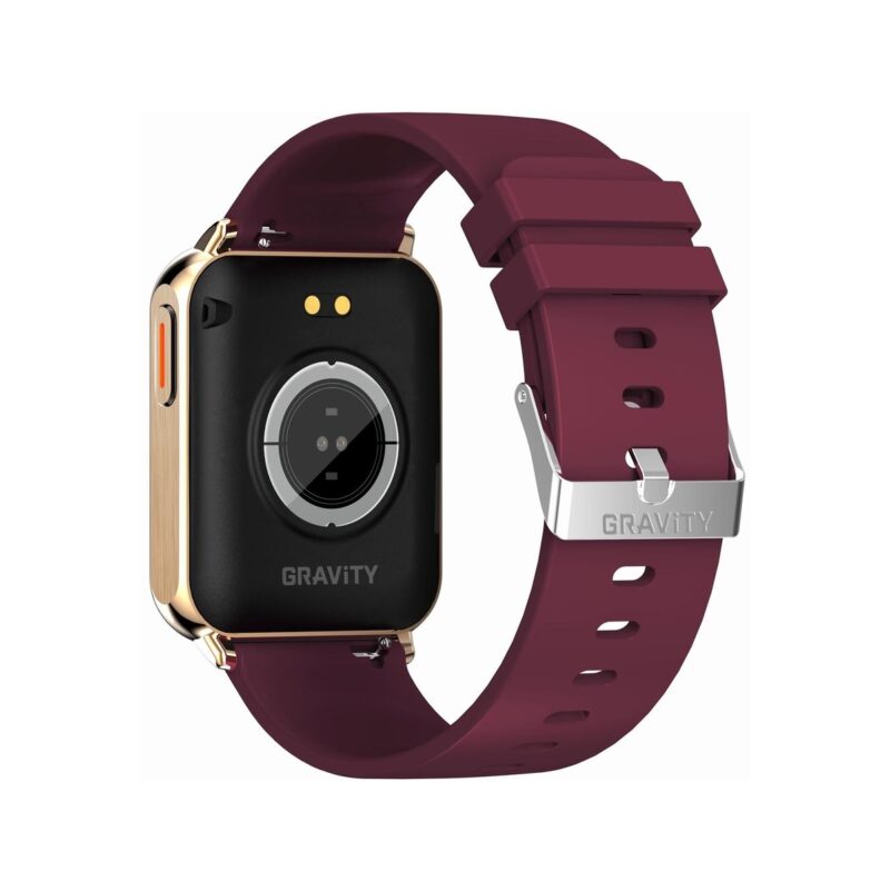 Smartwatch Gravity Różowe Złoto Bordowy 2 Paski GT17-6