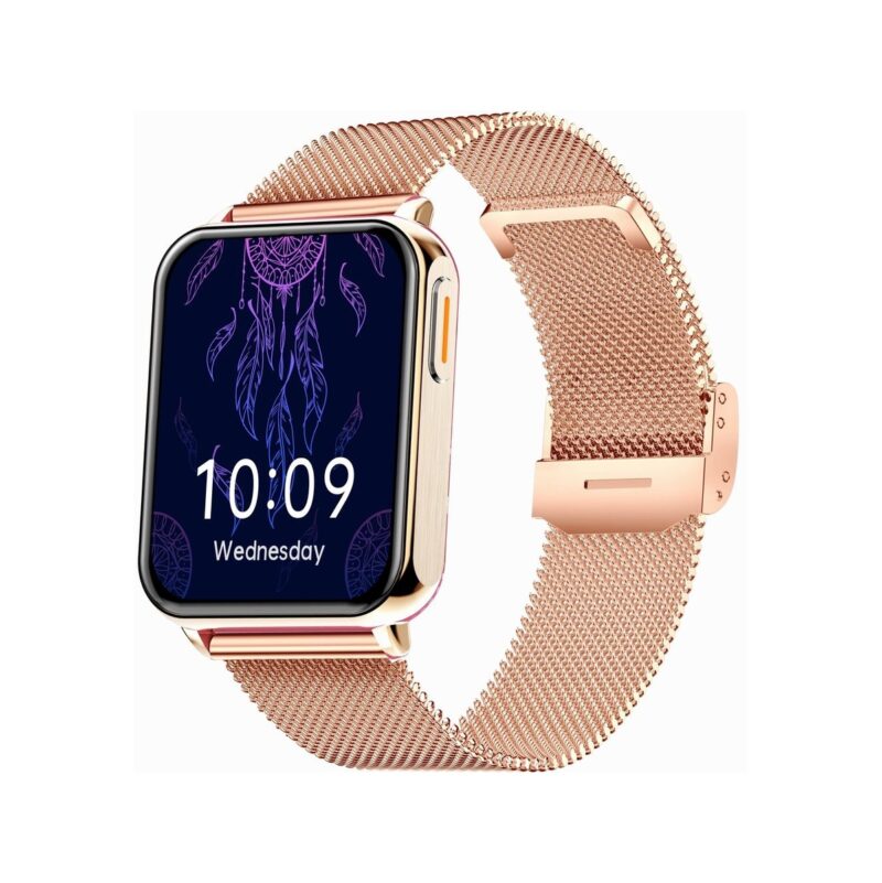 Smartwatch Gravity Różowe Złoto Bordowy 2 Paski GT17-6