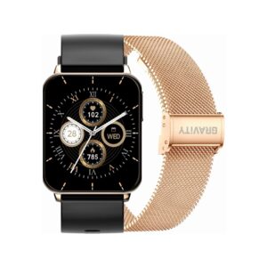 Smartwatch Gravity Różowe Złoto Czarny 2 Paski GT17-5