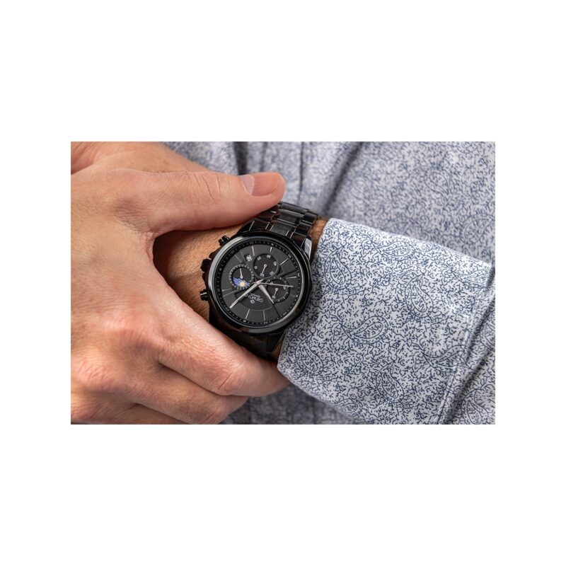 Zegarek Męski Giewont Chronograph Sapphire Czarny GW9460-B1