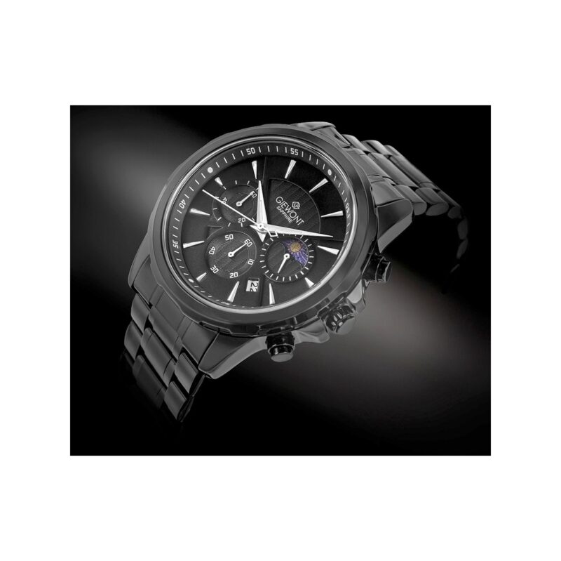 Zegarek Męski Giewont Chronograph Sapphire Czarny GW9460-B1