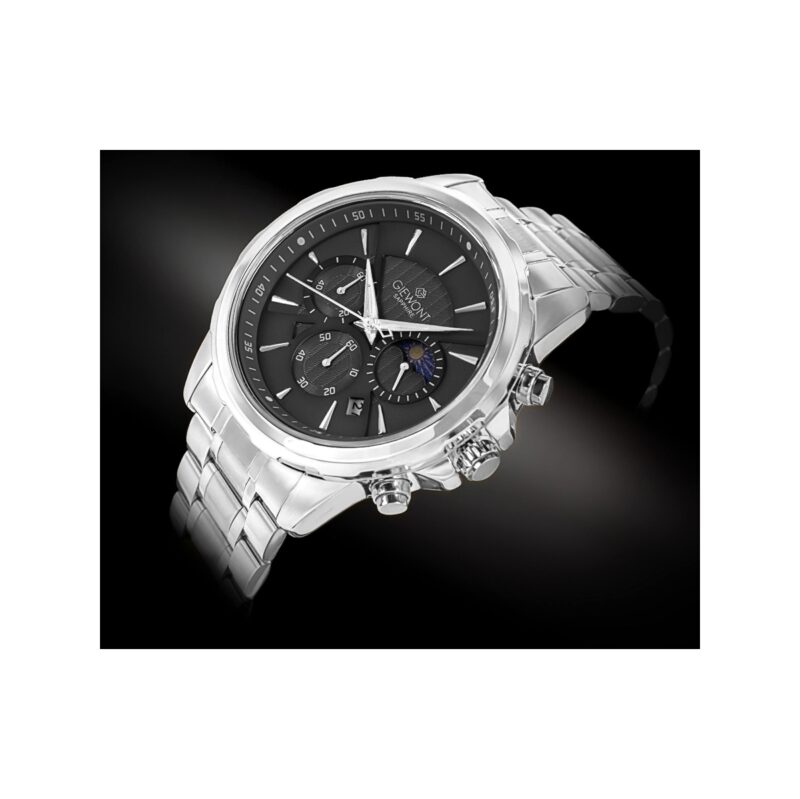 Zegarek Męski Giewont Chronograph Sapphire Srebrny GW9460-B2