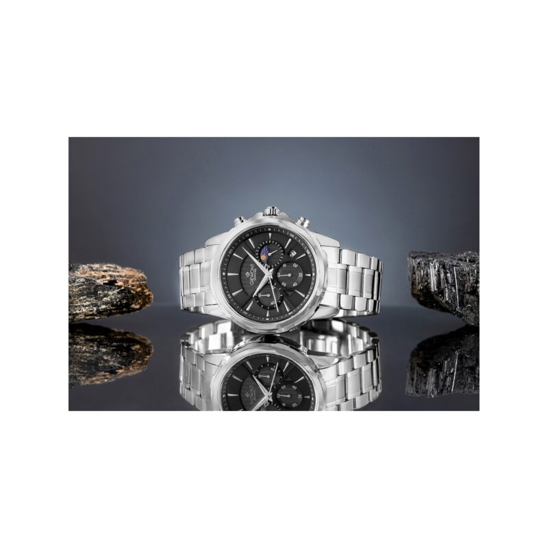 Zegarek Męski Giewont Chronograph Sapphire Srebrny GW9460-B2