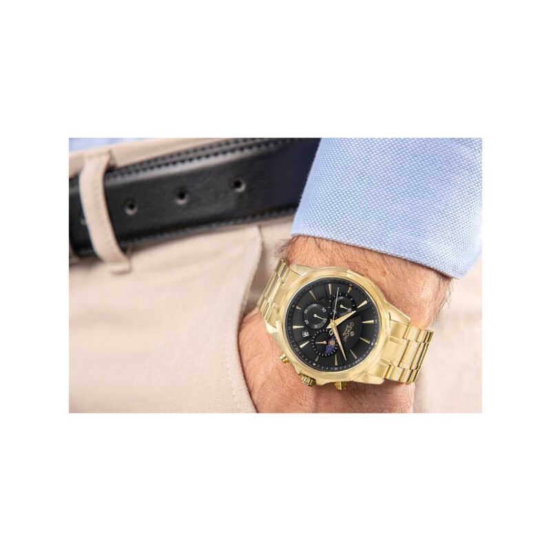 91_60_25_max Zegarek Męski Giewont Chronograph Sapphire Złoto Czarny GW9460-B4