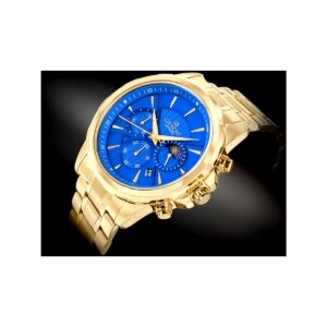 Zegarek Męski Giewont Chronograph Sapphire Złoto Niebieski GW9460-B5