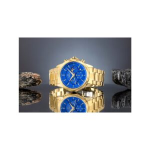 Zegarek Męski Giewont Chronograph Sapphire Złoto Niebieski GW9460-B5