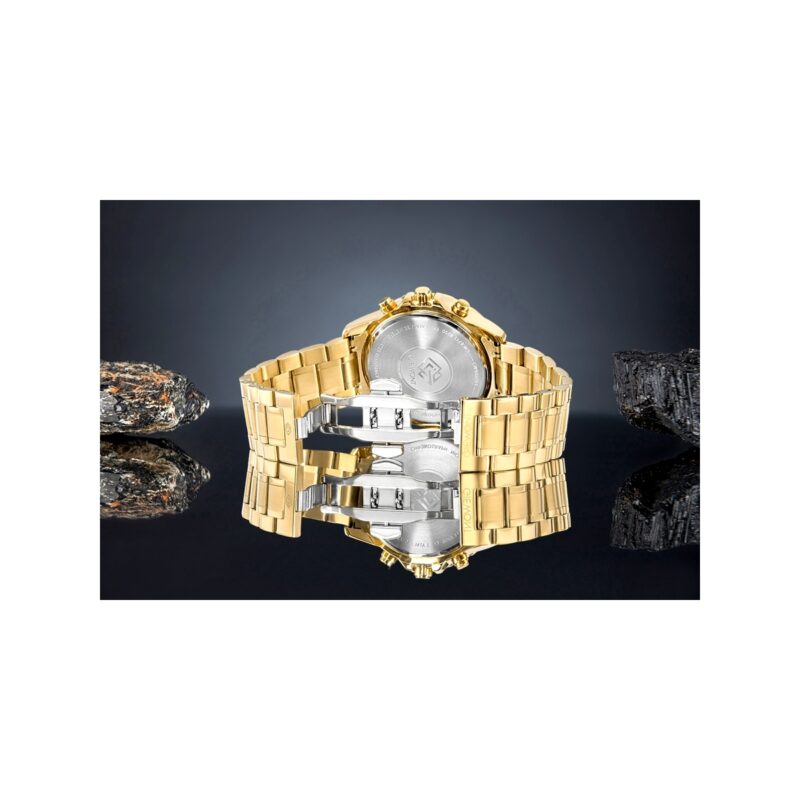 Zegarek Męski Giewont Chronograph Sapphire Złoto Niebieski GW9460-B5