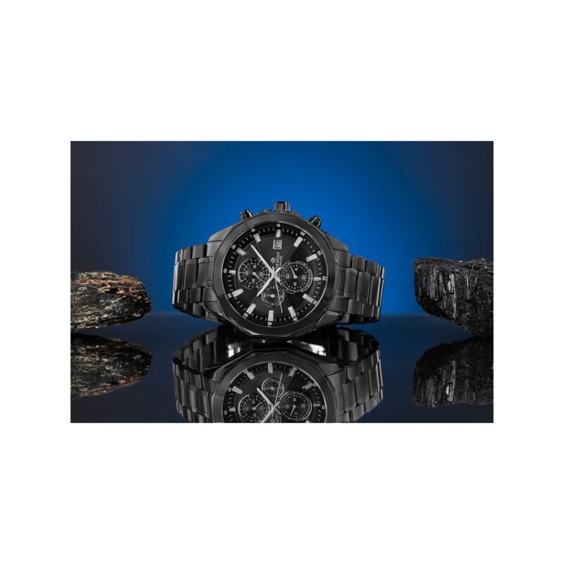 Zegarek Męski Giewont Chronograph Sapphire Czarny GW7290-B1