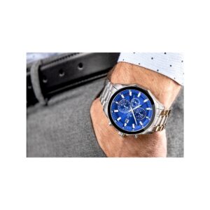 Zegarek Męski Giewont Chronograph Sapphire Srebrno Niebieski GW7290-B3
