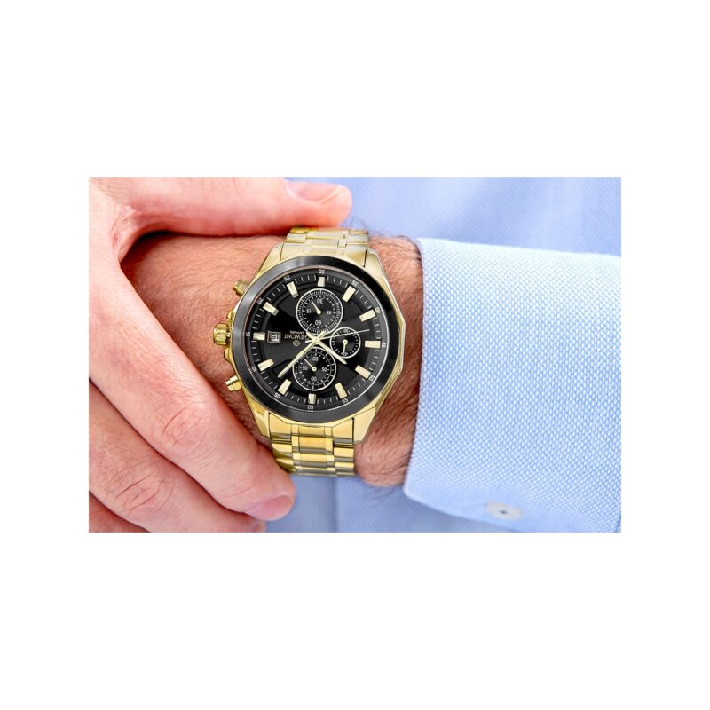 91_65_26_max Zegarek Męski Giewont Chronograph Sapphire Złoto Czarny GW7290-B4