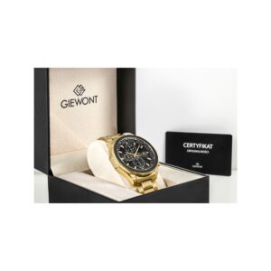 91_65_29_max Zegarek Męski Giewont Chronograph Sapphire Złoto Czarny GW7290-B4
