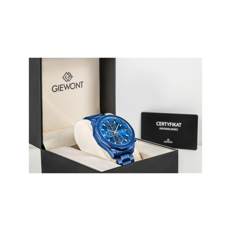 Zegarek Męski Giewont Chronograph Sapphire Niebieski GW7290-B5