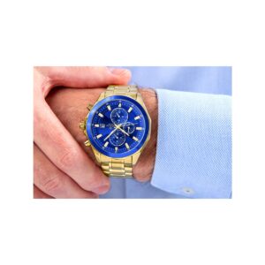 Zegarek Męski Giewont Chronograph Sapphire Złoto Niebieski GW7290-B6