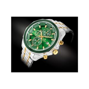 Zegarek Męski Giewont Chronograph Sapphire Srebrno Zielony GW7290-B7