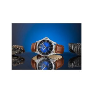 Zegarek Męski Giewont Elegance Sapphire Brązowo Niebieski GW5160-A4