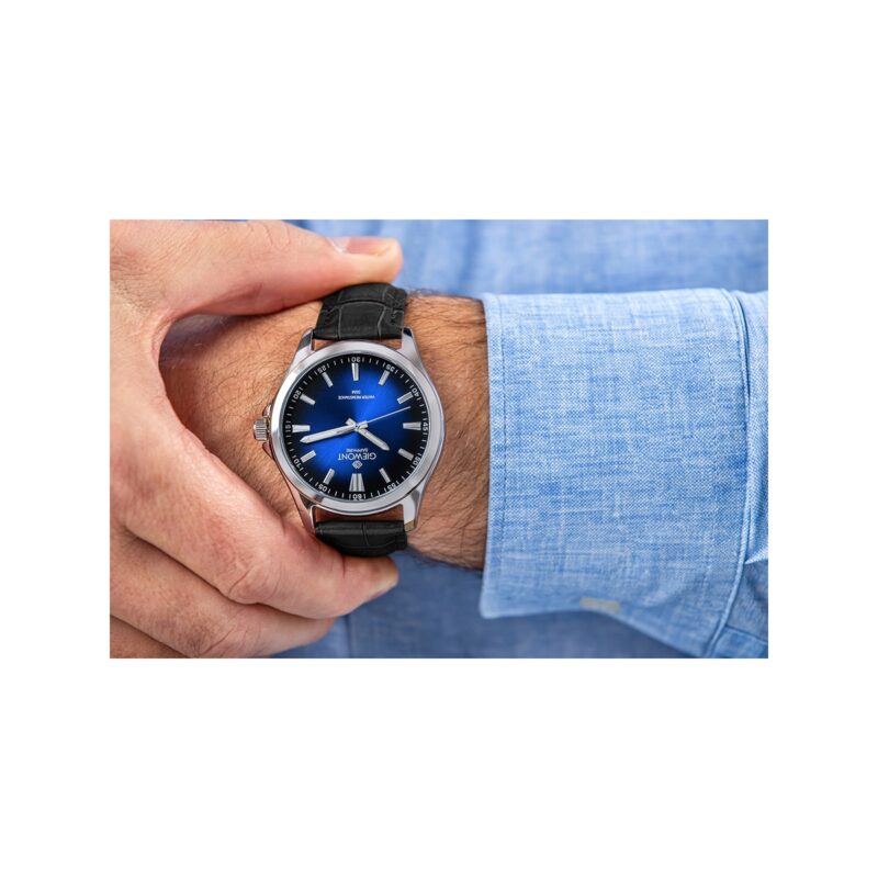 Zegarek Męski Giewont Elegance Sapphire Czarno Niebieski GW5160-A6