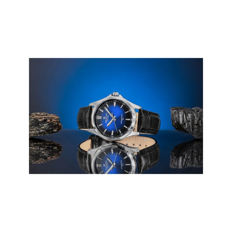 Zegarek Męski Giewont Elegance Sapphire Czarno Niebieski GW5160-A6