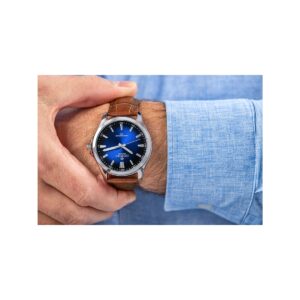 Zegarek Męski Giewont Elegance Sapphire Brązowo Niebieski GW5160-A7