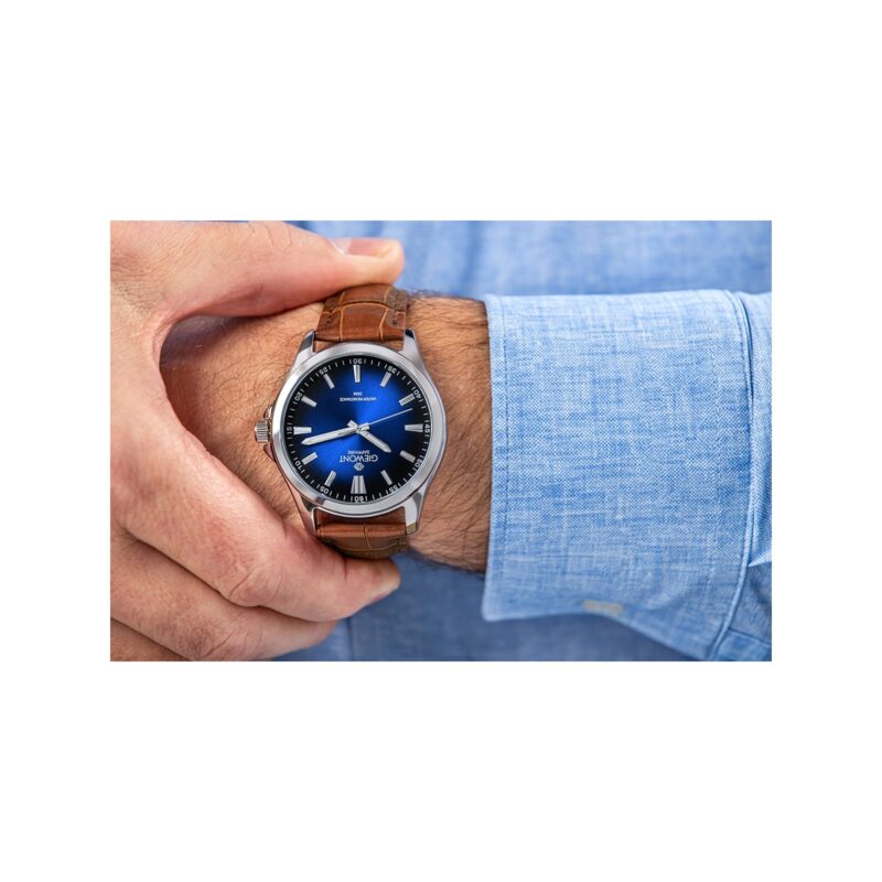 Zegarek Męski Giewont Elegance Sapphire Brązowo Niebieski GW5160-A7