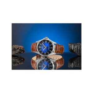 Zegarek Męski Giewont Elegance Sapphire Brązowo Niebieski GW5160-A7